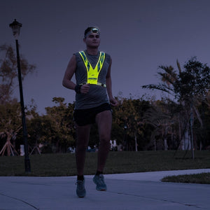 ray headlamp running at night light