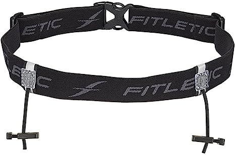 Fitletic Race Number Holder Belt - Black/Gray