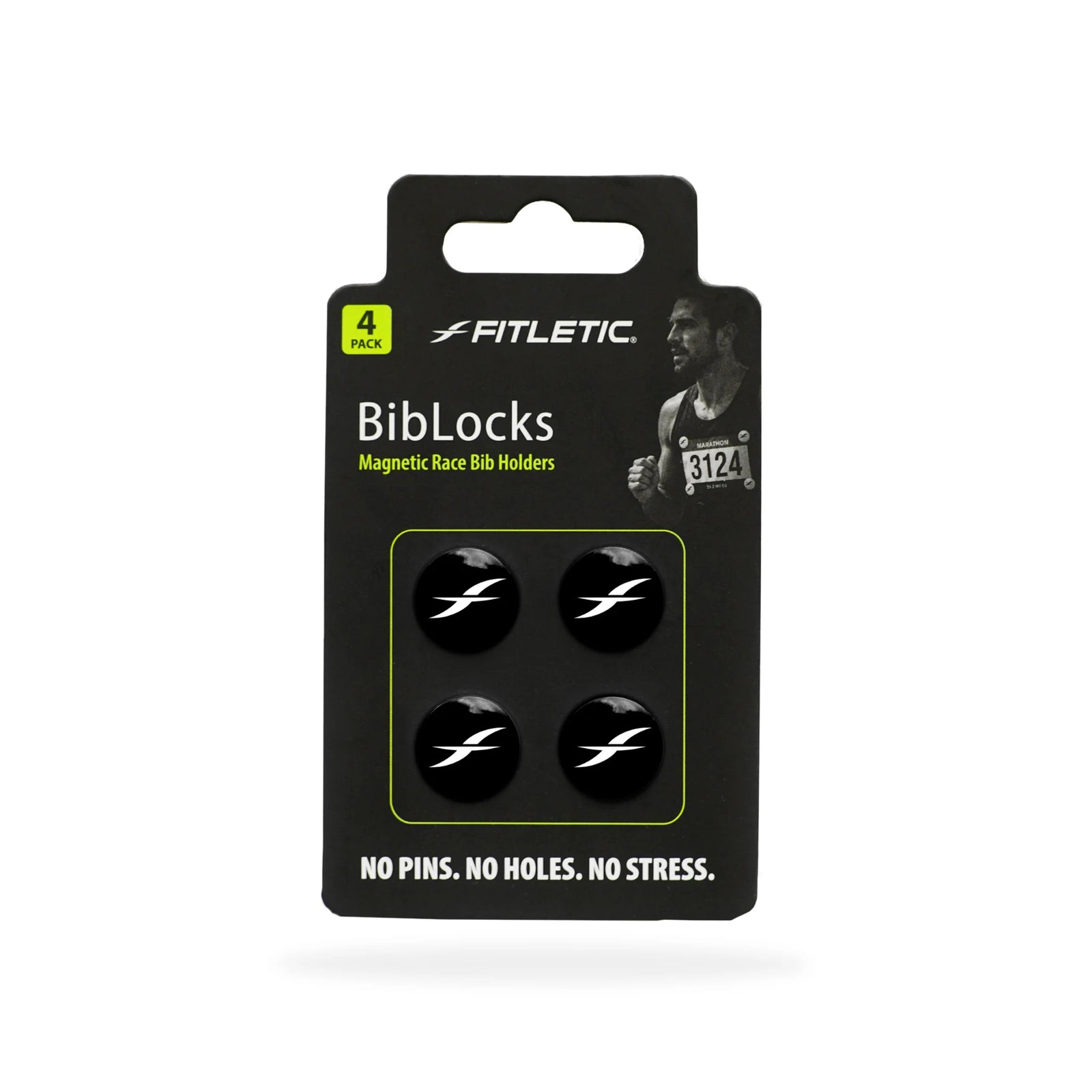 BibLocks magnetic race bib holders