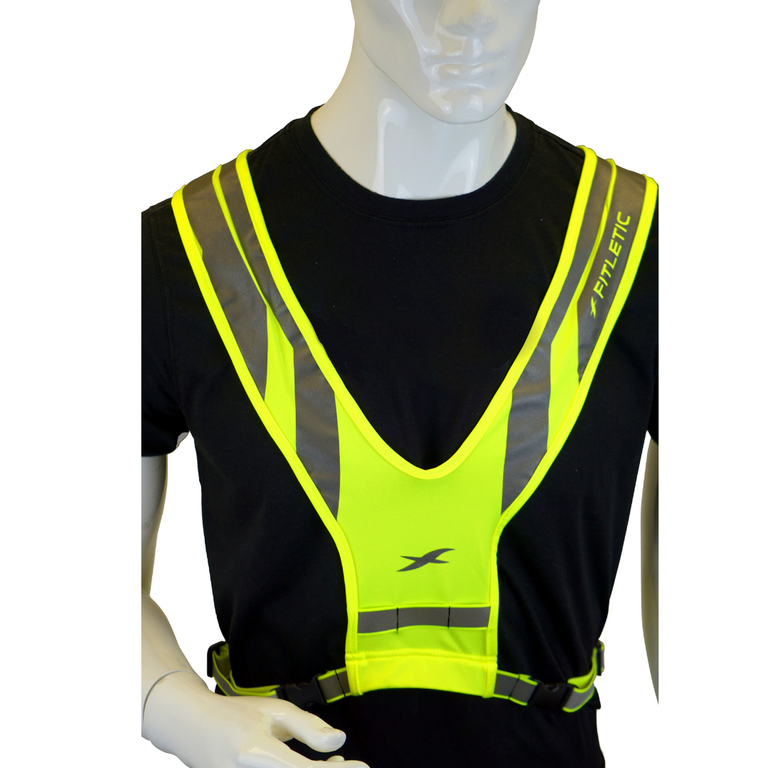 Fitletic Glo Reflective Safety Vest Black