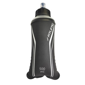 soft flask water bottle collapsable fitletic gray